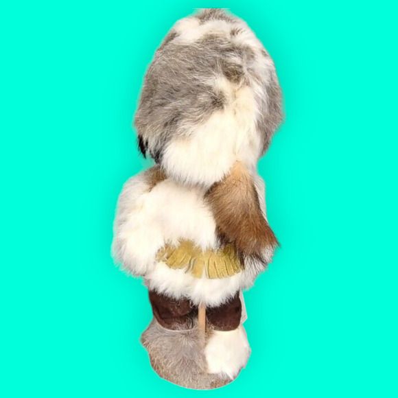 Vintage Cheeky 13" Inuit Eskimo Doll Canadian Indian Handmade with Real Fur (?) - Picture 6 of 11